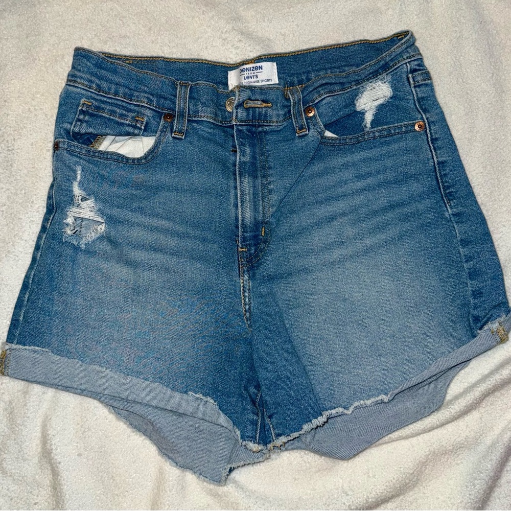 Denizen from Levi's Distressed Blue Jean Shorts